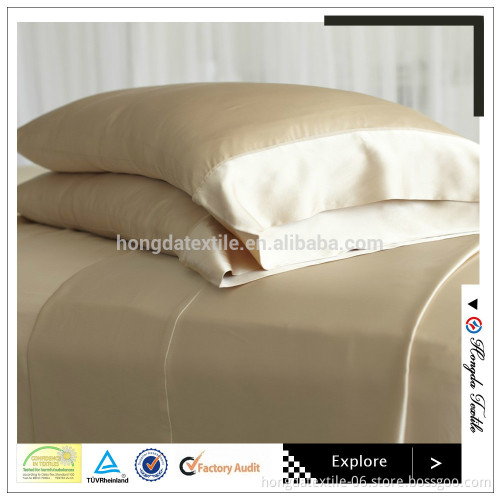 luxury pure chinese 100% mulberry silk bed linens with low silk pillowcase